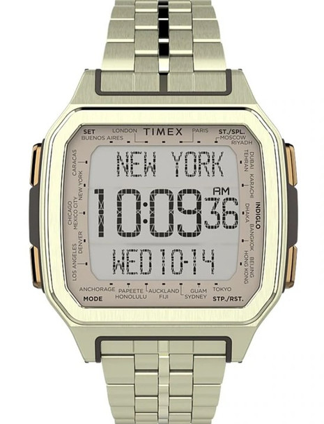 Timex Command Urban Metal Digital Goldtone TW2U17100 - Jacob Time Inc